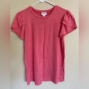 LuLaRoe Olive Tulip Sleeved Top, Size XS